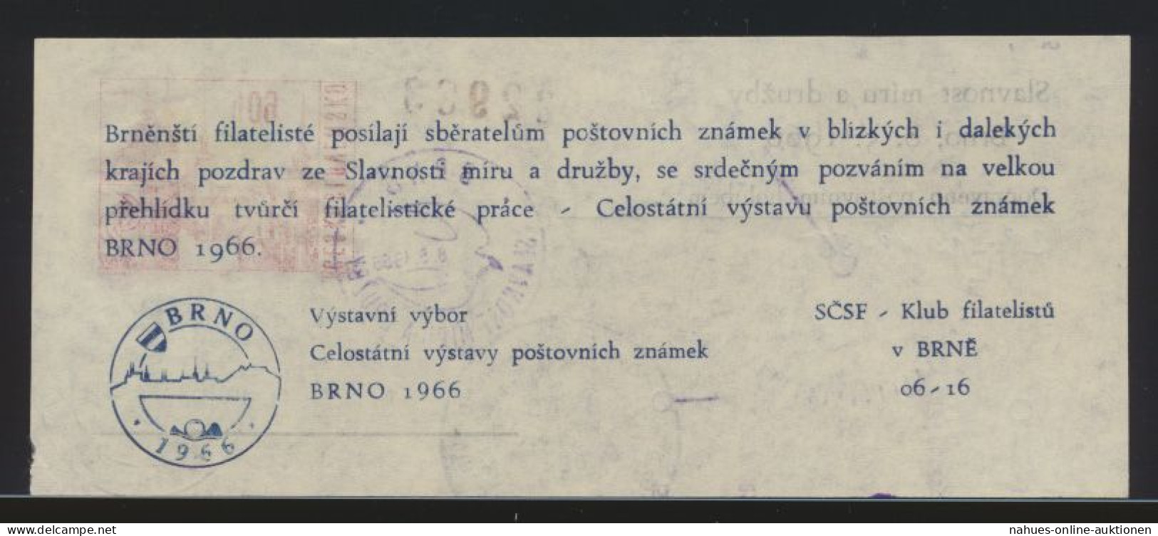 Flugpost Air Mail Tschechoslowakei Adresszettel 60 H. Mit SST Brno Venkov - Storia Postale