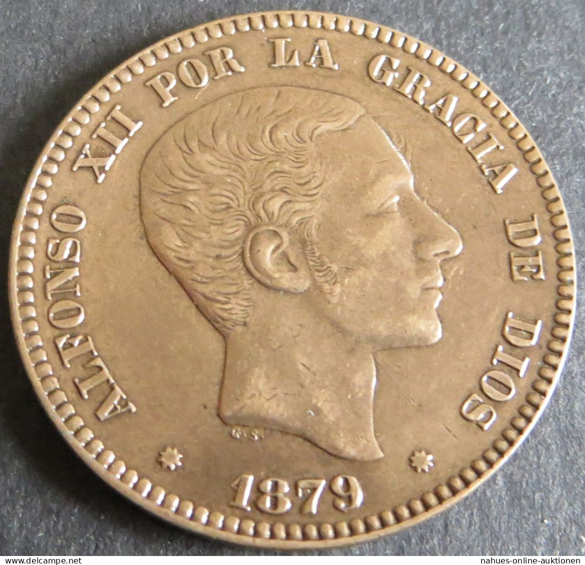 Münze Spanien Alfonso XII 10 Centimos 1879 Unz. Schön: 162 - Sonstige & Ohne Zuordnung