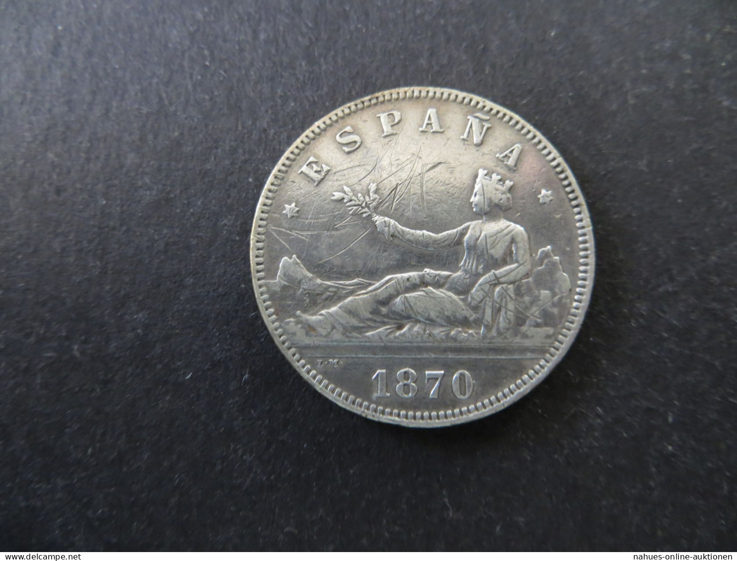 Münze Spanien 2 Pesetas 1870 - 74 Silber Ss Schön 148 - Autres & Non Classés