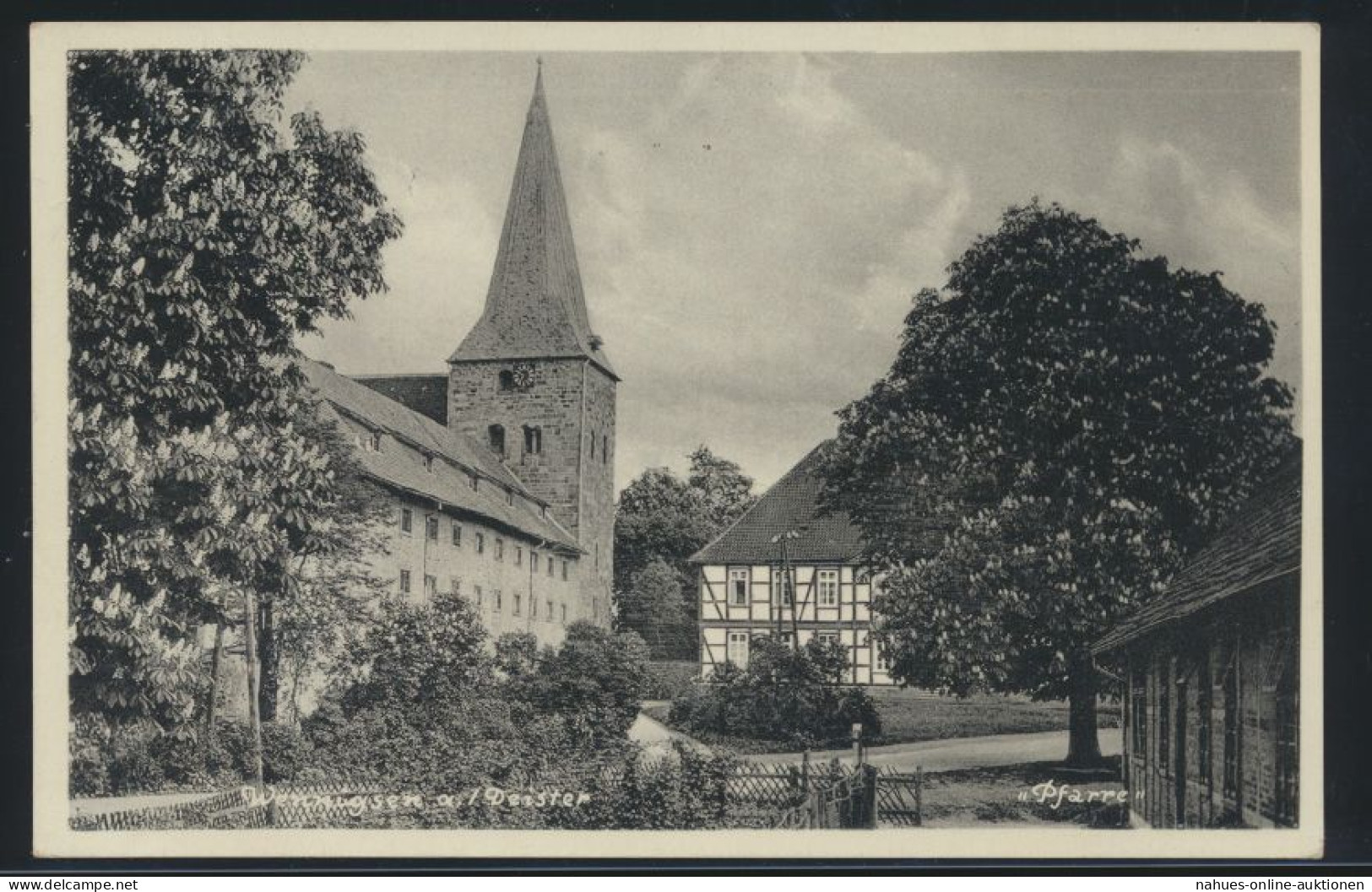 Ansichtskarte Wennigsen Deister Nach Harburg Kirche 7.4.1934 - Sonstige & Ohne Zuordnung
