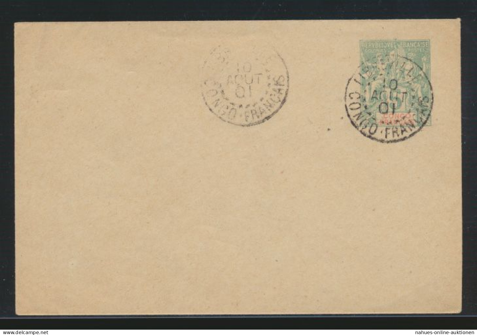 Frankreich Kolonien Ganzsache Congo France Postal Stationery French Colonies - Lettres & Documents
