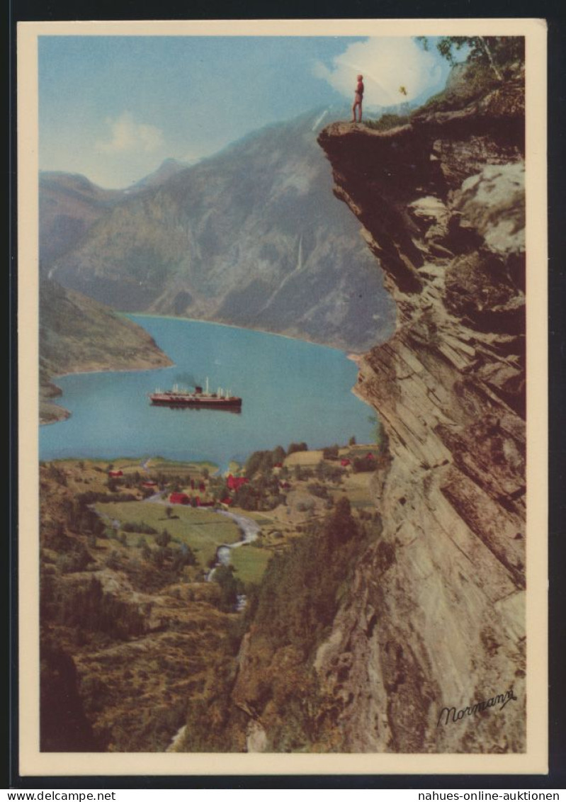 Ansichtskarte Schiffspost Schiff Nordland Travemünde Skandinavien N.Bergedorf - Marittimi