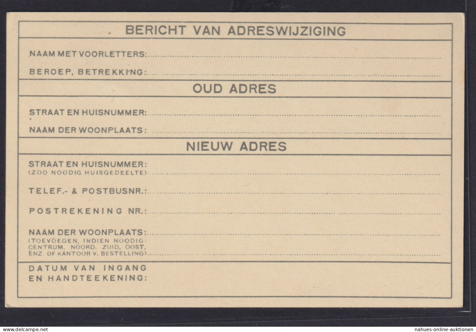 Niederlande Ganzsache Adressenänderung Mit Sonderstempel Amsterdam Philatelie - Postal Stationery