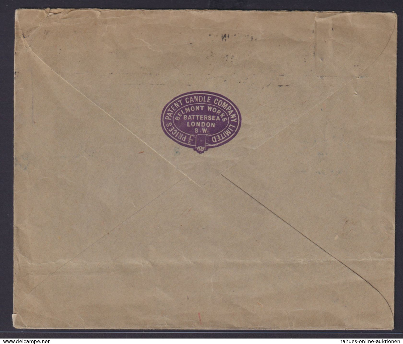 Großbritannien Privatganzsache King Edward Ab London F.S Nach Hamburg 148x124 Mm - Lettres & Documents