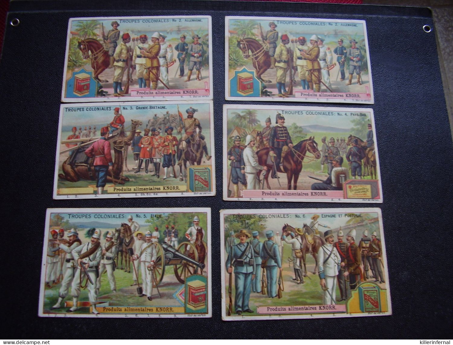 Original Old Cards Chromos Simili Liebig Lot Produits Knorr ** Troupes Coloniales ** - Liebig