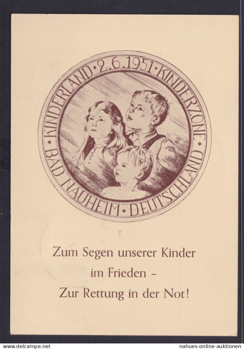 Kinderland Berlin Bund Nauheim Selt. Anlasskarte Segen + Frieden Unserer Kinder - Storia Postale