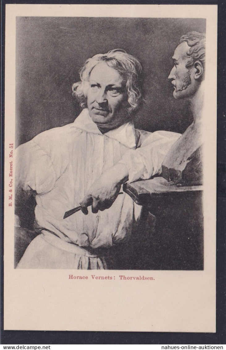 Anichtskarte Gemälde Thorwaldsen Portrait Horace Vernets Maler - Ohne Zuordnung
