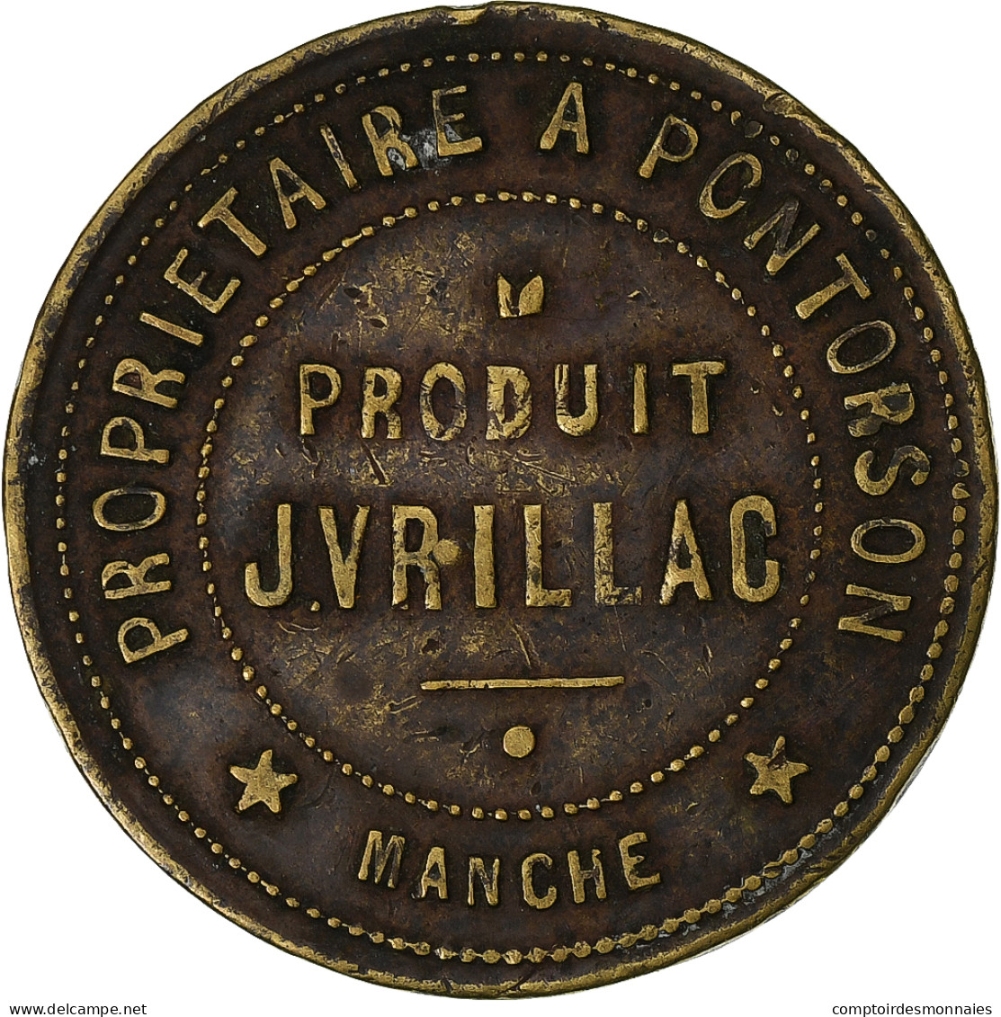 France, Jeton, Publicité, Produit Jurillac, Pontorson, N.d., Laiton, TTB - Other & Unclassified