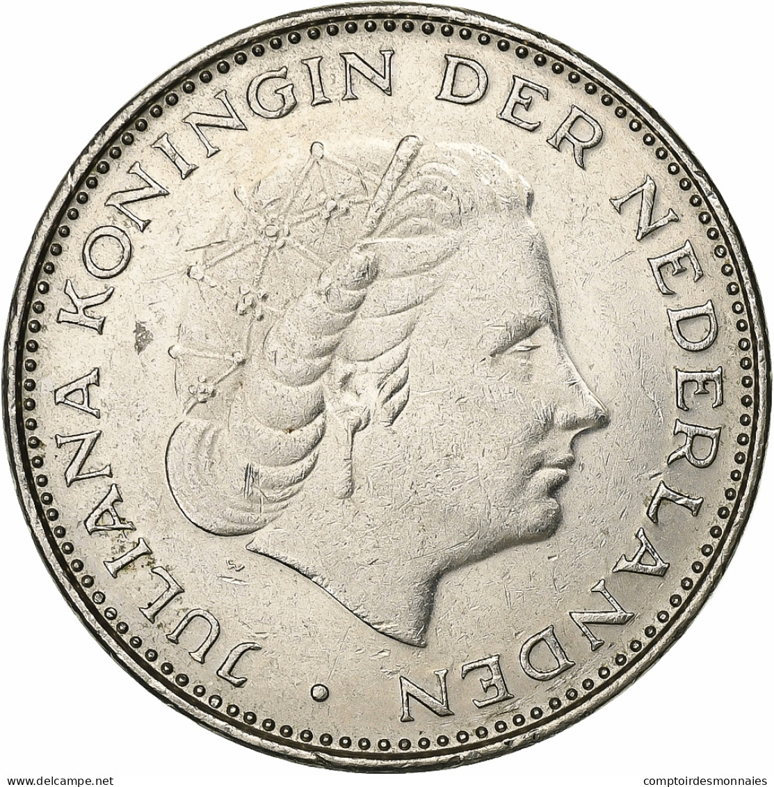 Pays-Bas, Juliana, 2-1/2 Gulden, 1970, Nickel, SUP+, KM:191 - 1948-1980: Juliana