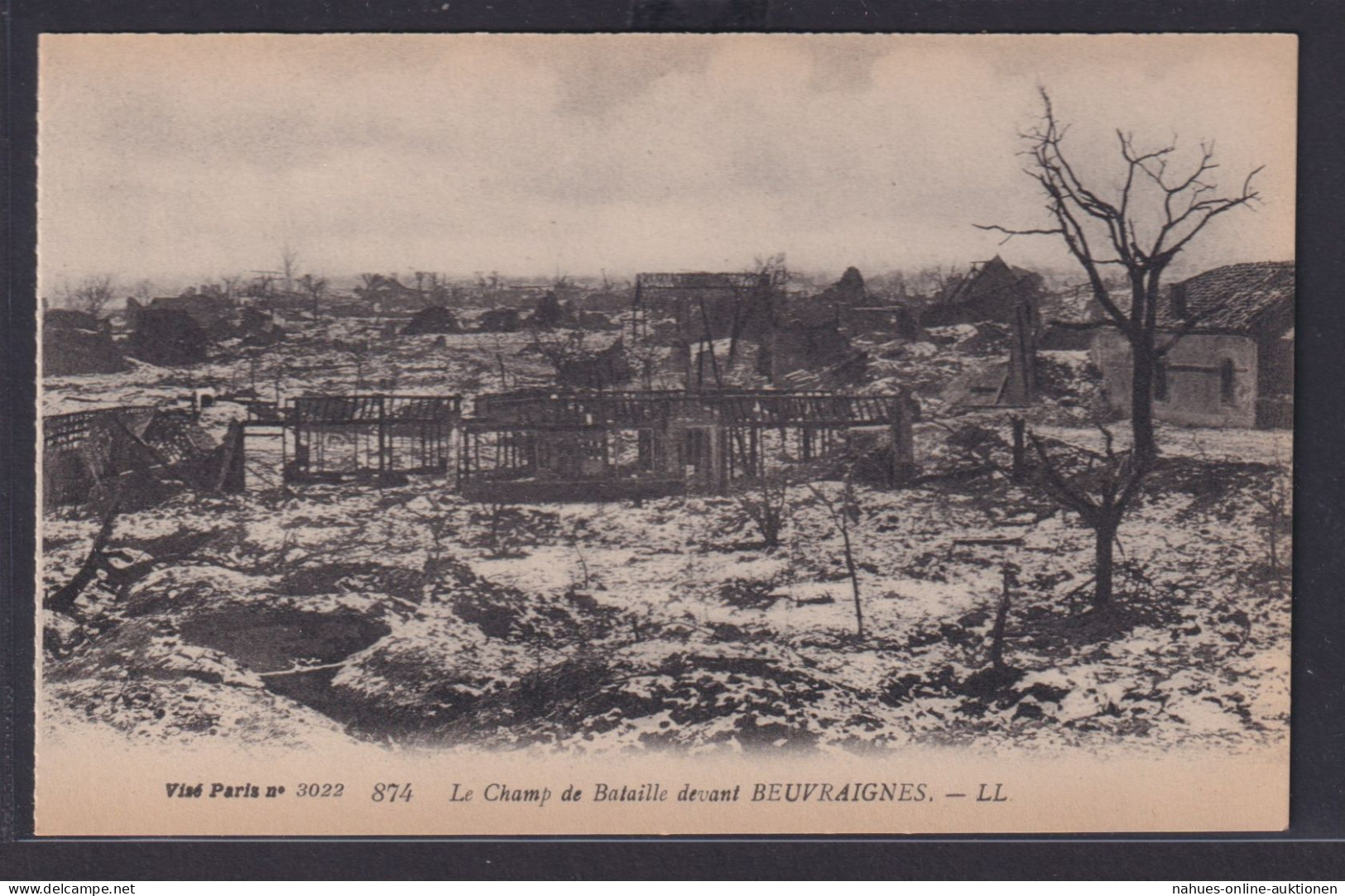 Ansichtskarte Beuvraignes Kriegsschauplatz I.Weltkrieg Frankreich Schlachtfeld - Sonstige & Ohne Zuordnung