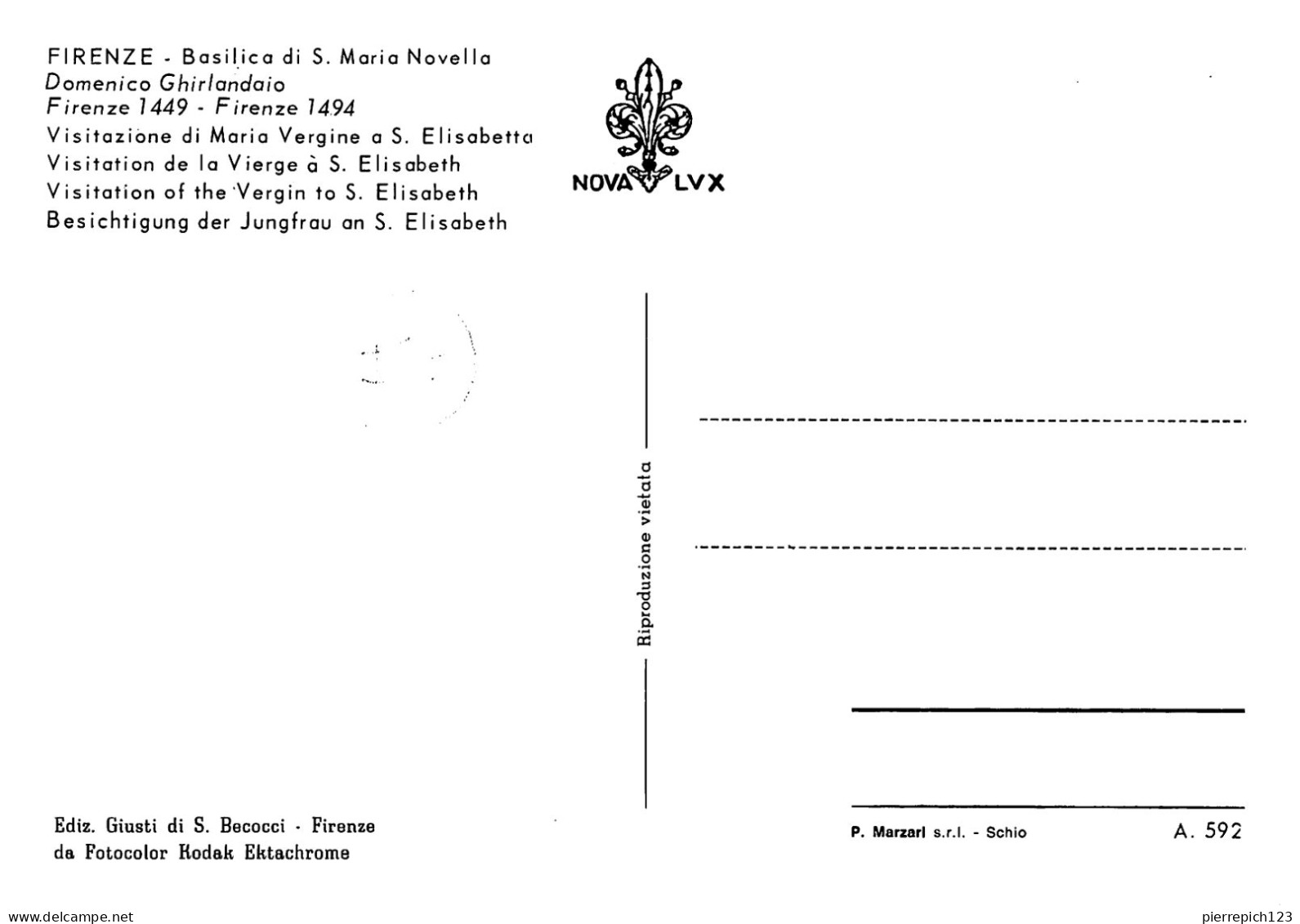 Florence (Firenze) - Basilique De Santa Maria Novella - Visitation De La Vierge à Sainte Elisabeth - Firenze