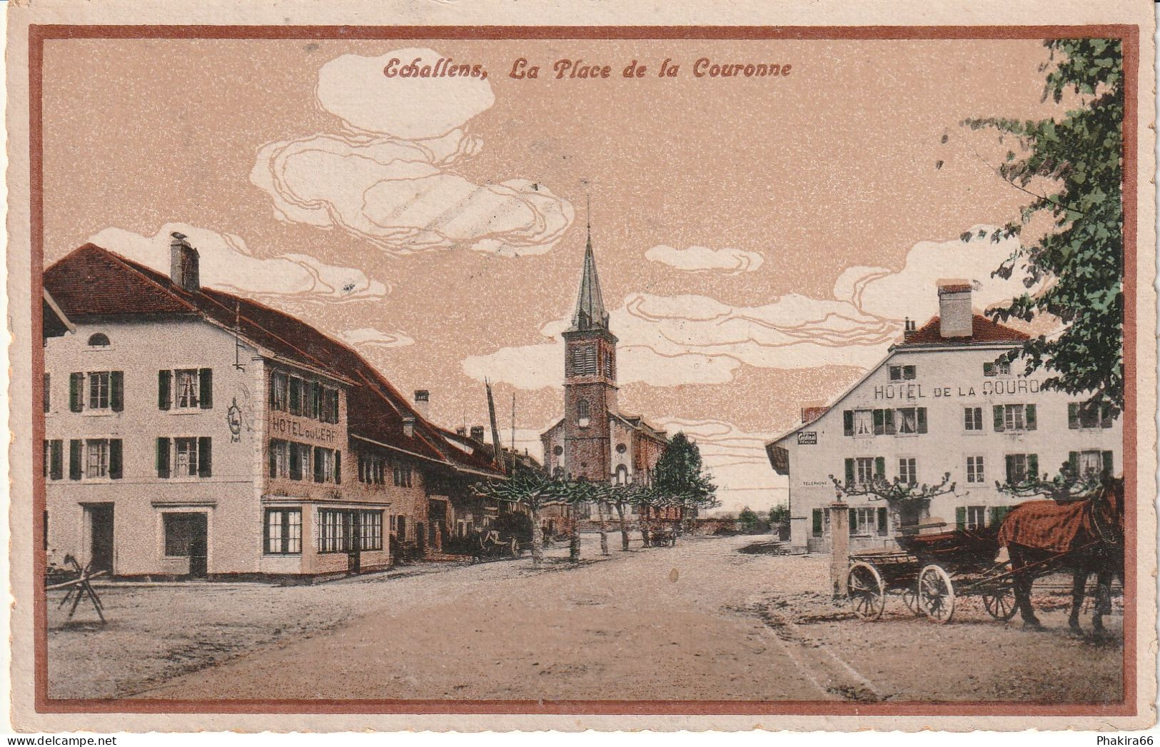 ECHALLENS LE PLACE DE LA COURONNE - Échallens