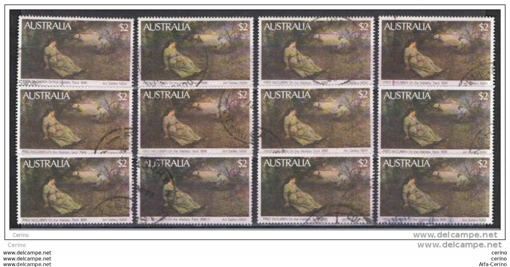 AUSTRALIA:  1981  AUSTRALIAN  PAINTERS  -  2 D. USED  STAMPS  -  REP.  12  EXEMPLARY  -  YV/TELL. 739 - Usati
