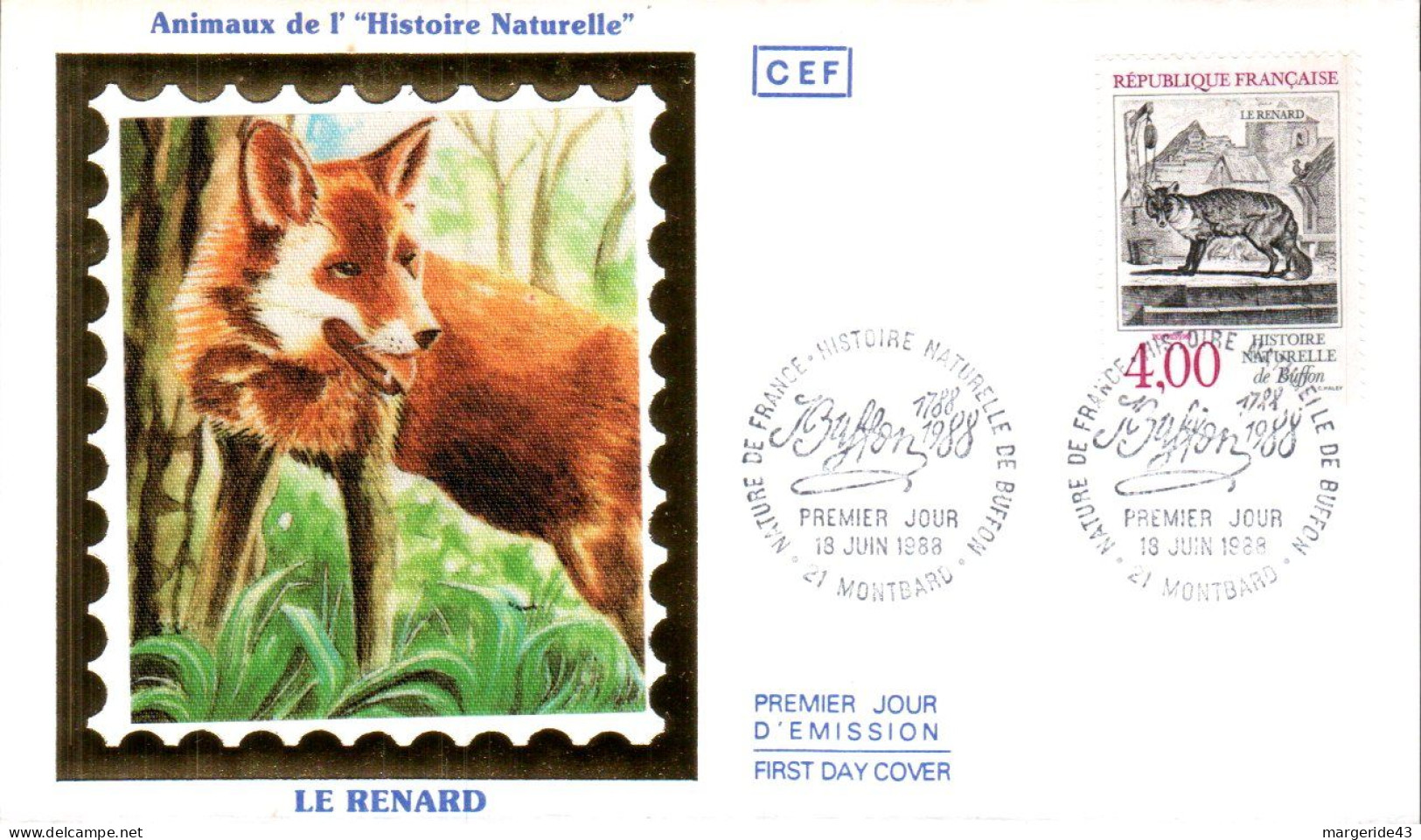 FDC 1988 BUFFON - LE RENARD - Otros & Sin Clasificación