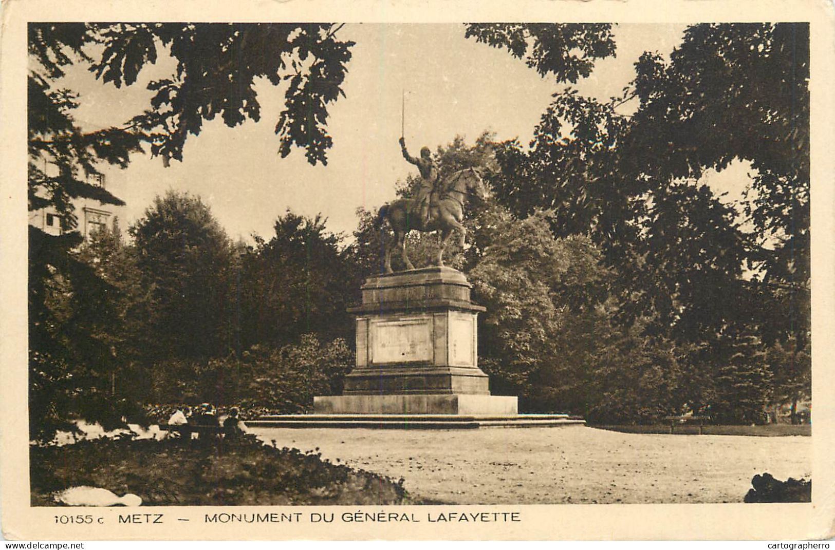 CPA France Metz Monument Du General Lafayette - Metz