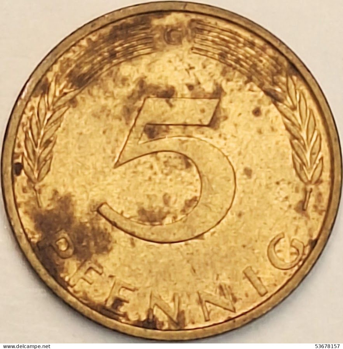 Germany Federal Republic - 5 Pfennig 1974 G, KM# 107 (#4577) - 5 Pfennig