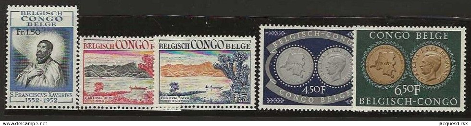 Congo   .   OBP    .    324/328    .    **      .  Postfris  .   /   .   Neuf Avec Gomme Et SANS Charnière - Nuevos