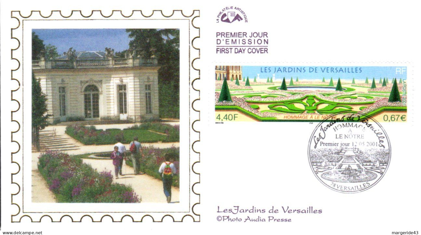 FDC 2001 JARDINS DE VERSAILLES - 2000-2009