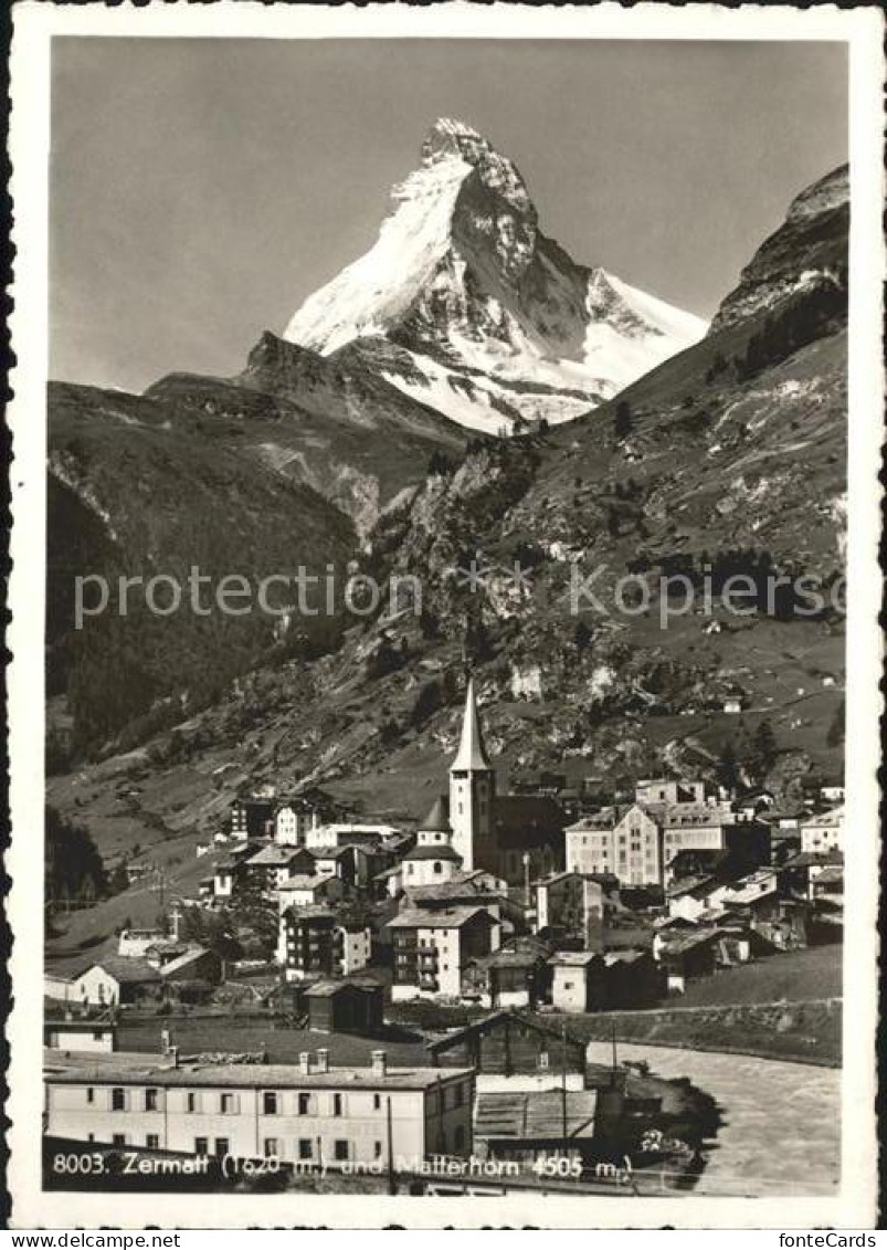 11635832 Zermatt VS Ortsansicht Mit Kirche Matterhorn Walliser Alpen Zermatt VS - Other & Unclassified