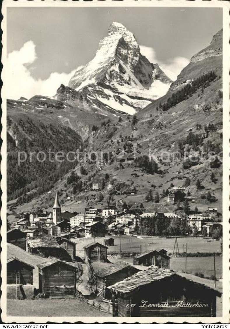 11635831 Zermatt VS Gesamtansicht Mit Matterhorn Walliser Alpen Zermatt VS - Other & Unclassified