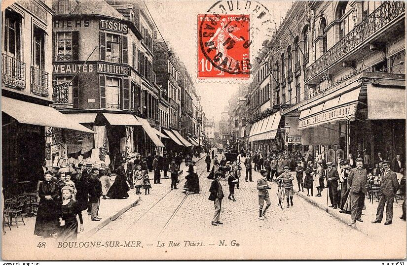 62 BOULOGNE SUR MER - La Rue Thiers - Boulogne Sur Mer