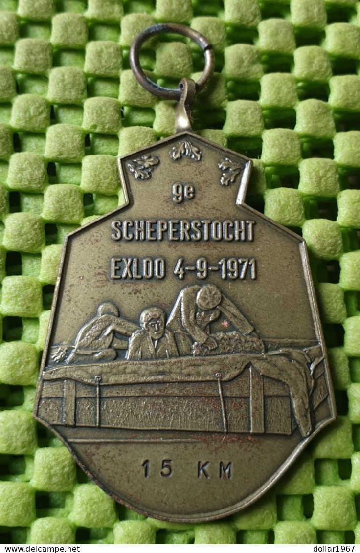 Medaile   :  9e. Scheperstocht Exloo 4-9-1971. -  Original Foto  !!  Medallion  Dutch - Andere & Zonder Classificatie