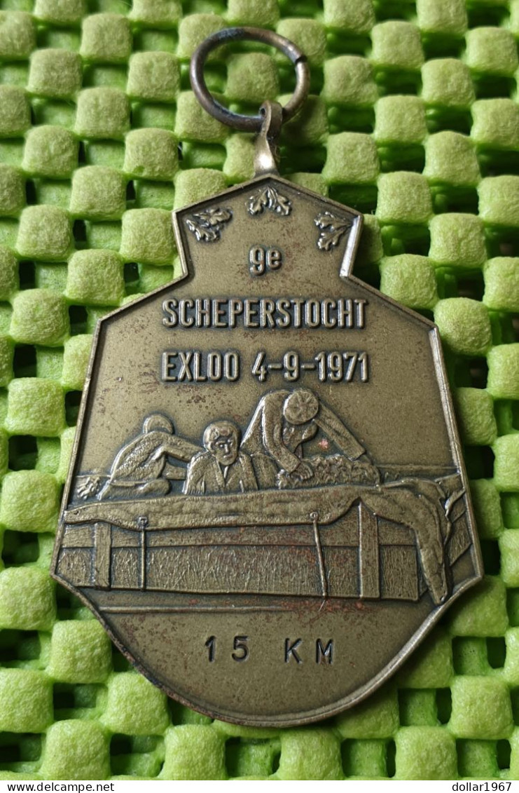 Medaile   :  9e. Scheperstocht Exloo 4-9-1971. -  Original Foto  !!  Medallion  Dutch - Sonstige & Ohne Zuordnung