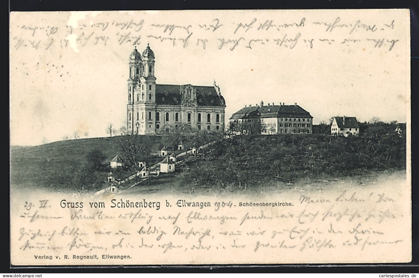 AK Schönenberg B. Ellwangen, Blick Zur Schönenbergkirche  - Ellwangen