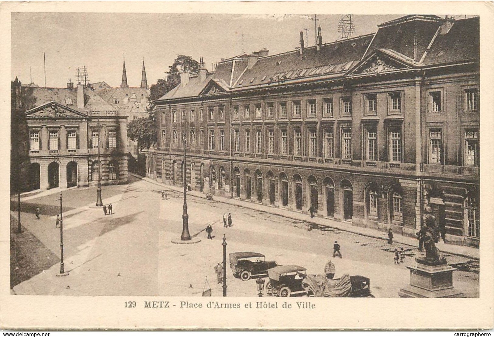CPA France Metz Place D' Armes Et Hotel De Ville - Metz