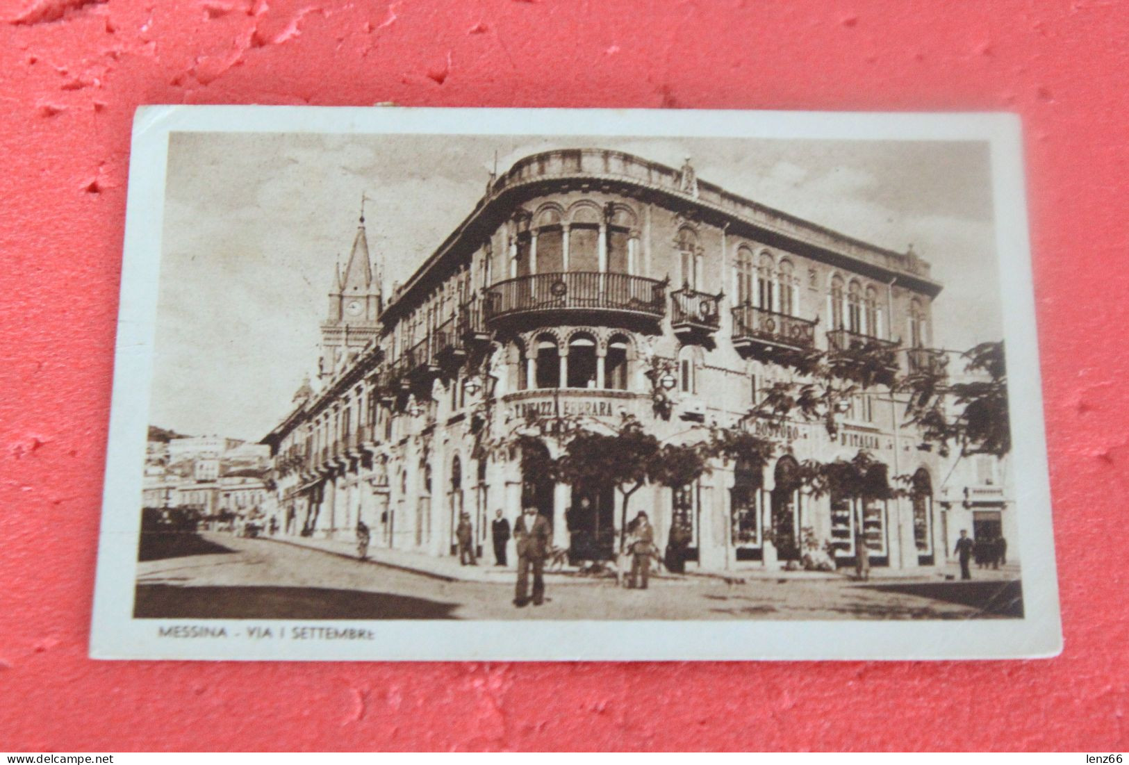 Messina Via I Settembre Con La Terrazza Ferrara 1937 - Messina