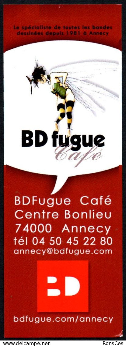FRANCE 2022 - SEGNALIBRO / BOOKMARK - ATELIER SENTO' - BD FUGUE CAFE' ANNECY - I - Marque-Pages