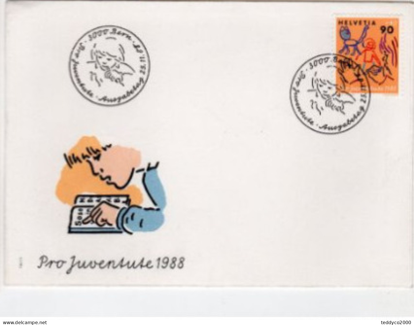 Switzerland Swiss Schweiz Svizzera Pro Juventute Bern 1988 - FDC