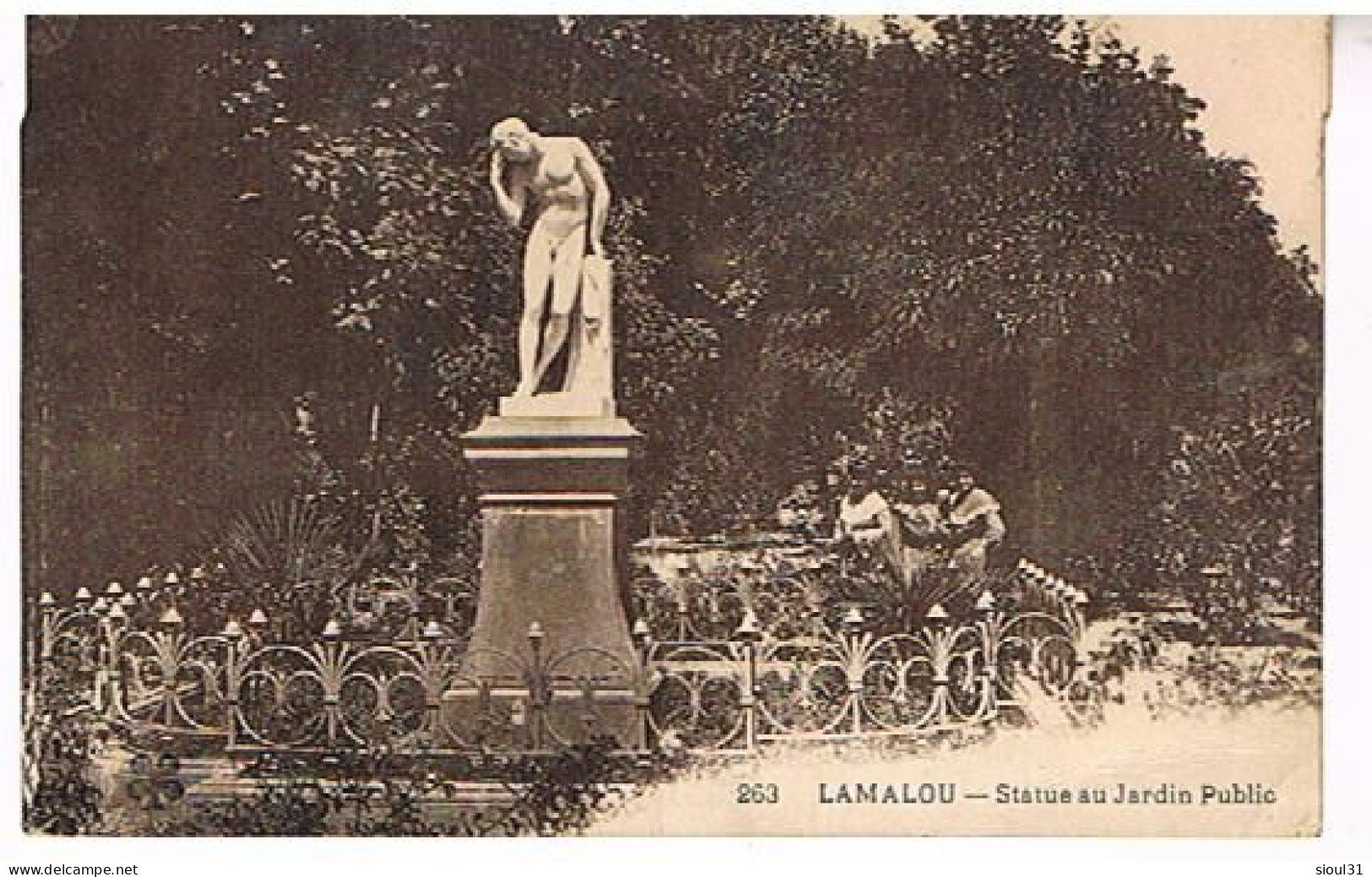 34      LAMALOU LES BAINS   STATUE DU JARDIN PUBLIC - Lamalou Les Bains