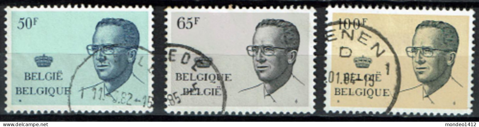 België 1981 OBP 2022/2024 - Y&T 2021/23 - Baudouin, Grand Format - Used Stamps