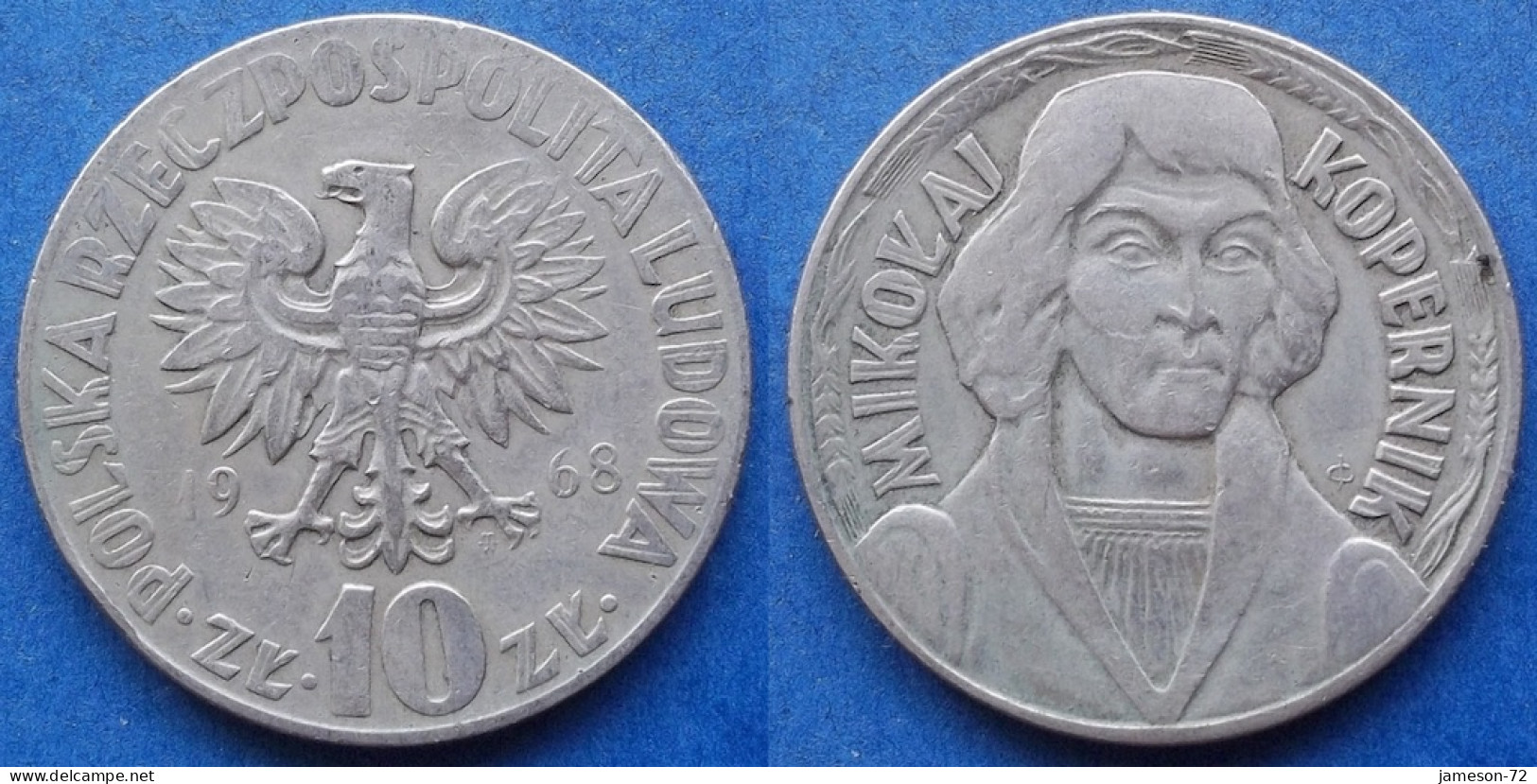 POLAND - 10 Zlotych 1968 MW "Mijolaj Kopernik" Y# 51a - Edelweiss Coins - Polen