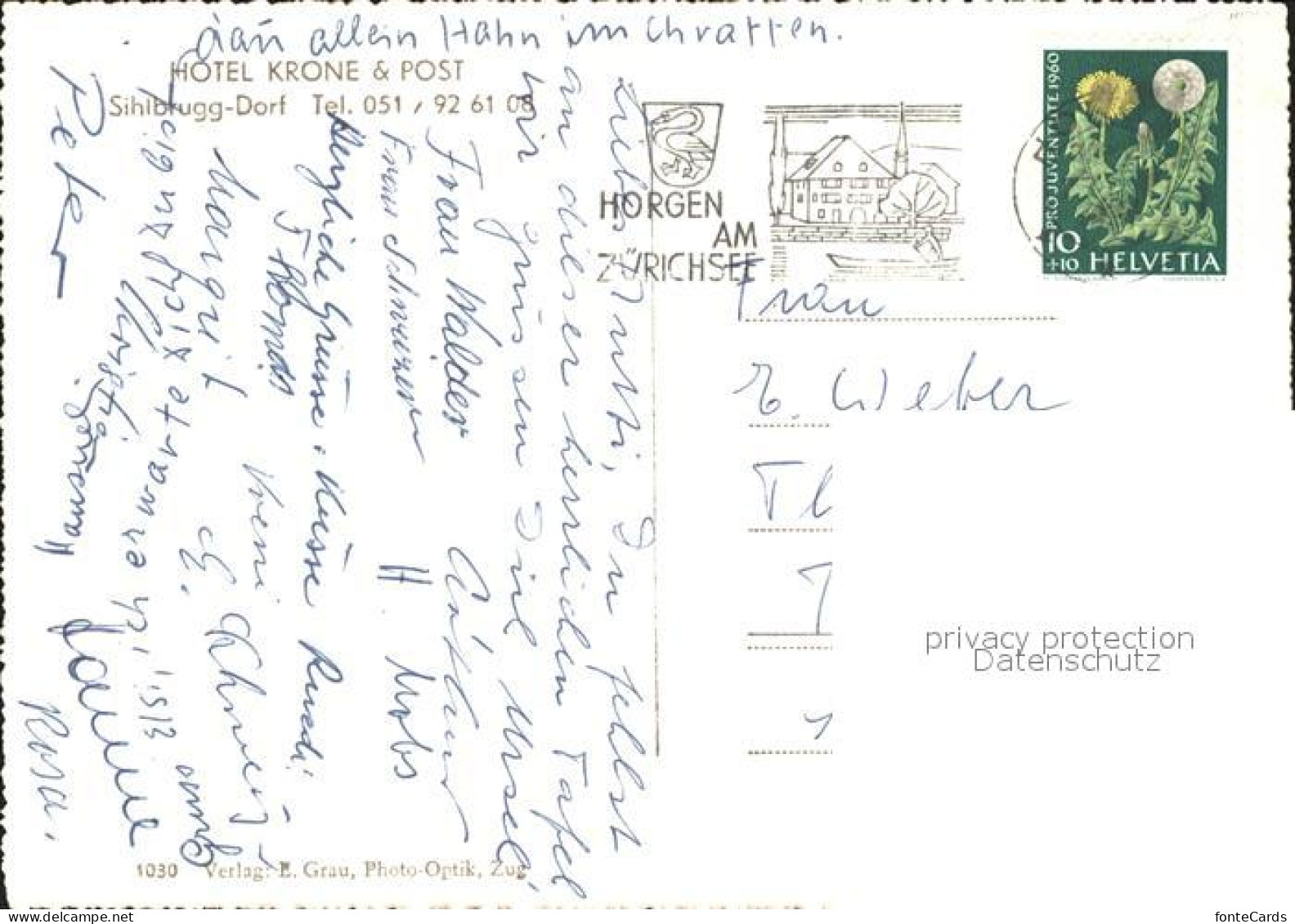 11635615 Sihlbrugg Hotel Krone Und Post Sihlbrugg - Altri & Non Classificati