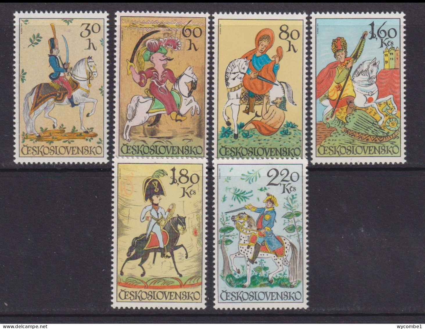 CZECHOSLOVAKIA  - 1972 Horsemanship Set Never Hinged Mint - Unused Stamps