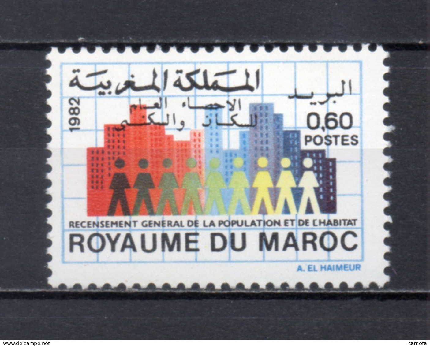 MAROC N°  928   NEUF SANS CHARNIERE  COTE  0.70€      RECENSEMENT - Morocco (1956-...)