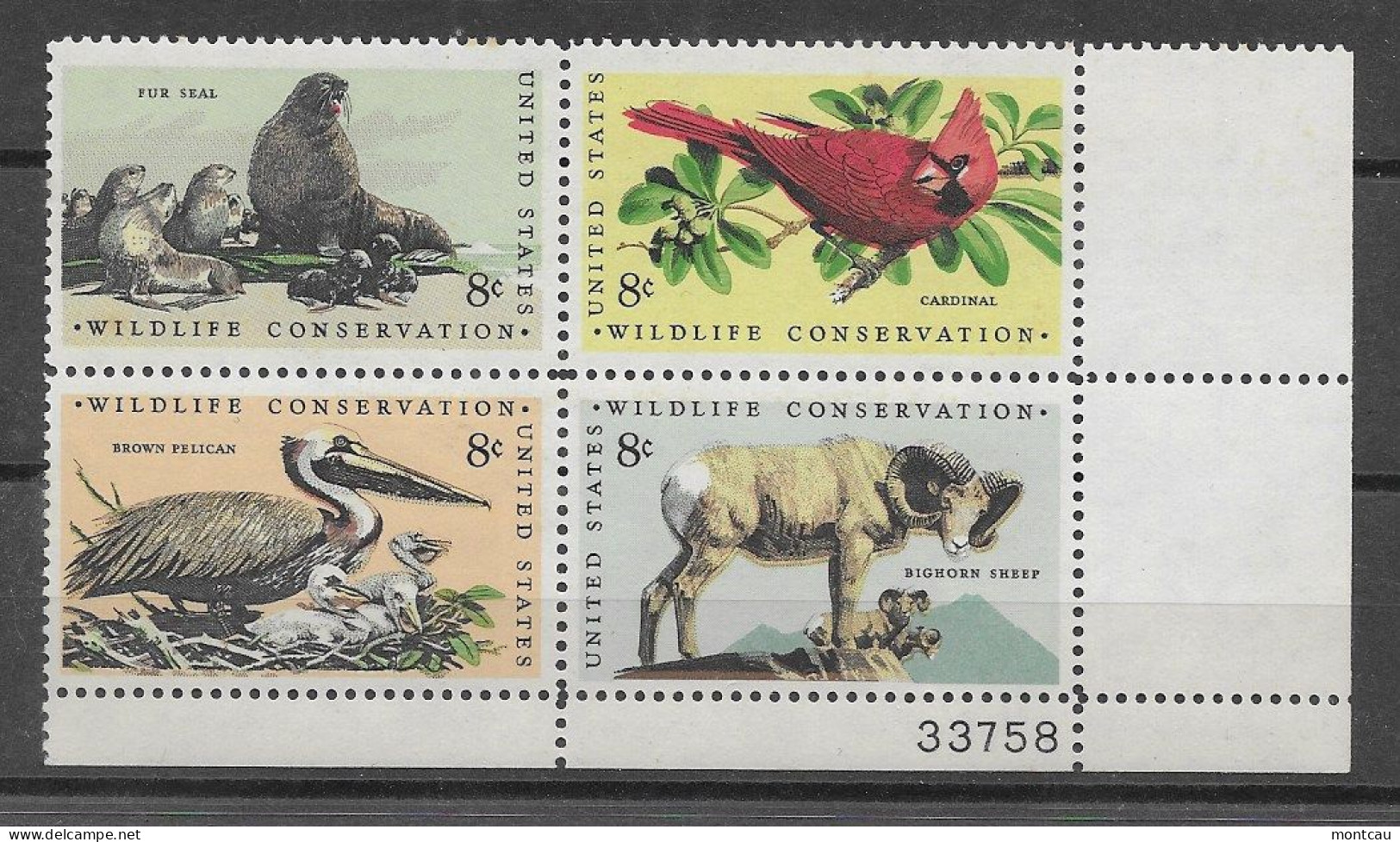 USA 1972.  Wildlife Sc 1464-67  (**) - Unused Stamps