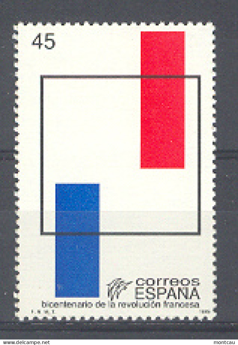 Spain 1989 - Bicent Revol. Francesa Ed 2988 (**) - Neufs