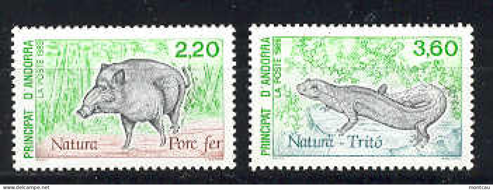 Andorra -Franc 1989 - Fauna Y=382-83 E=403-04 (**) - Neufs