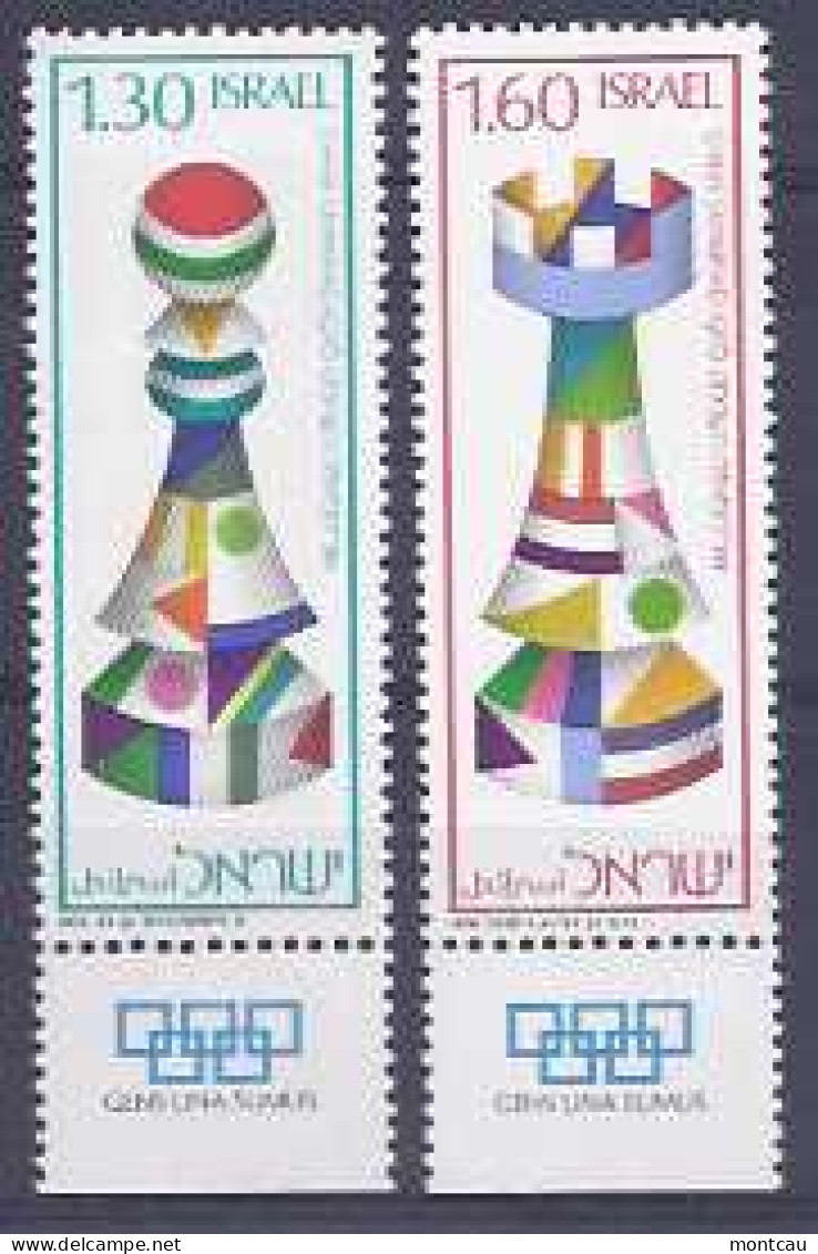 Chess Israel 1976 - Olimpiada Ajedrez - Neufs (avec Tabs)