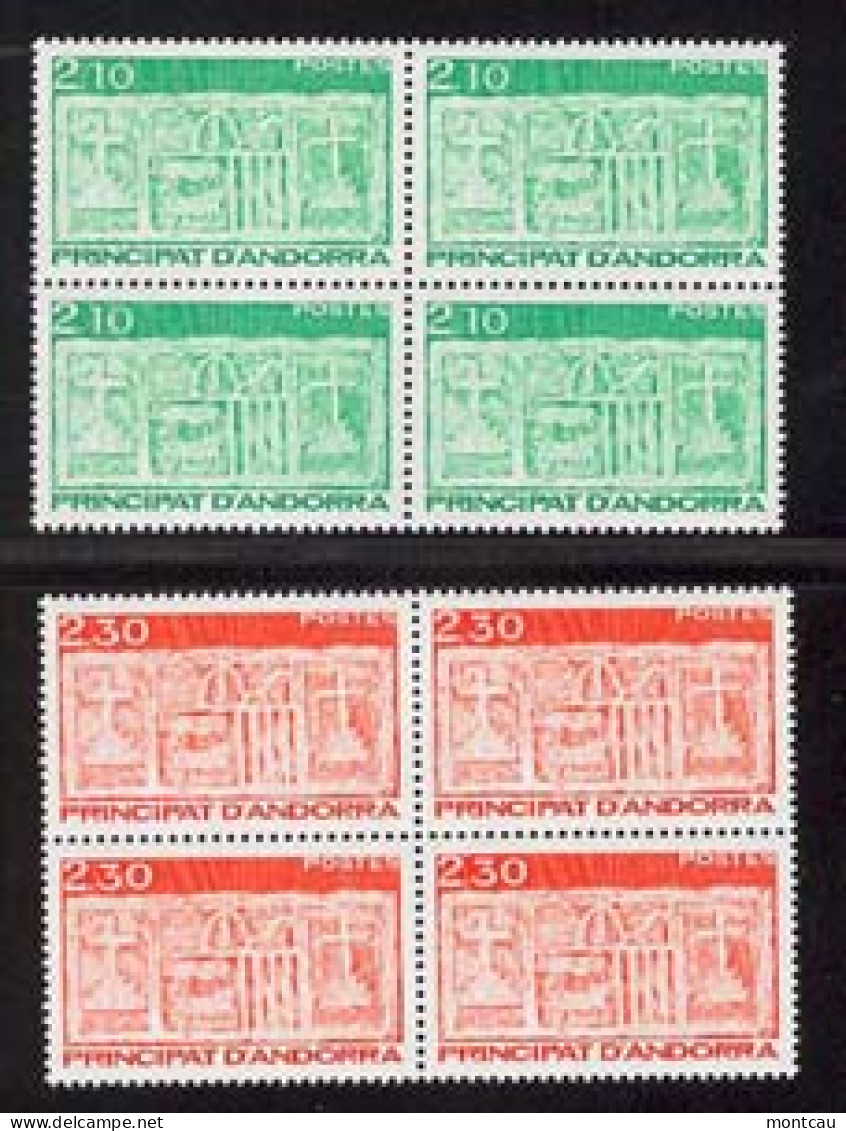 Andorra -Franc 1990 - Basica Y=390-91 E=411-12 (**) Bl - Unused Stamps