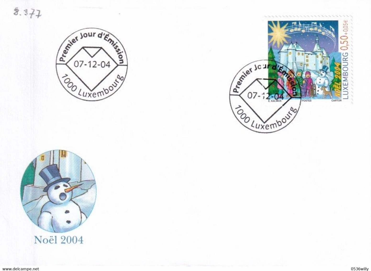 Luxembourg - FDC Weihnachten (8.377) - FDC