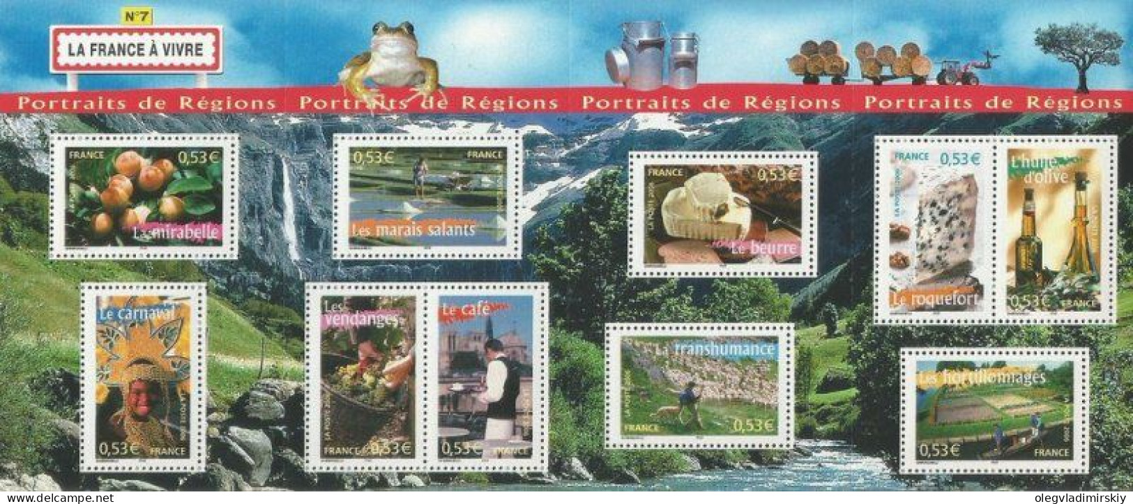 France 2006 Regions Provinces 7th Issue Set Of 10 Stamps In Block MNH - Unused Stamps