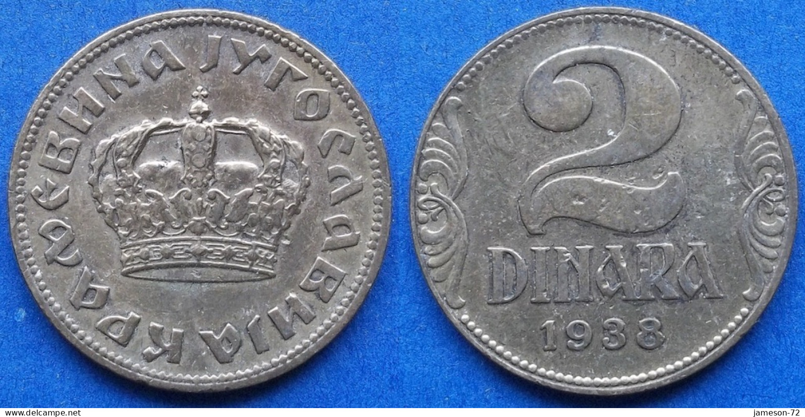 YUGOSLAVIA - 2 Dinara 1938 KM# 20 Peter II (1934-1945) - Edelweiss Coins - Yugoslavia