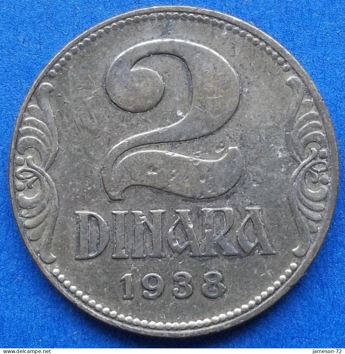 YUGOSLAVIA - 2 Dinara 1938 KM# 20 Peter II (1934-1945) - Edelweiss Coins - Jugoslavia