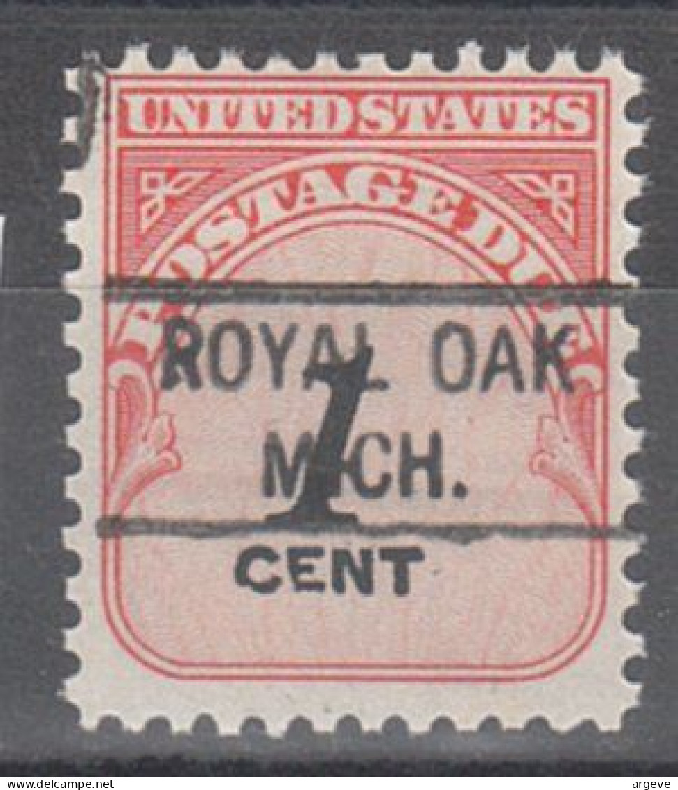 USA Precancel Vorausentwertungen Preo LocalsMichigan, Royal Oak 821 - Precancels