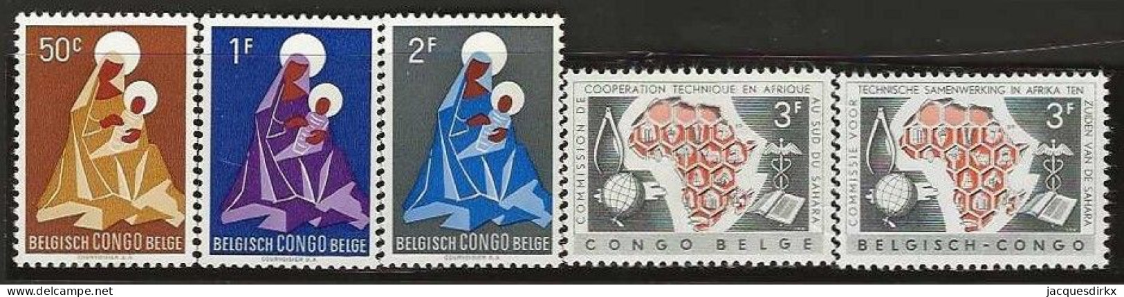 Congo   .   OBP    .    362/366    .    **      .  Postfris  .   /   .   Neuf Avec Gomme Et SANS Charnière - Ongebruikt