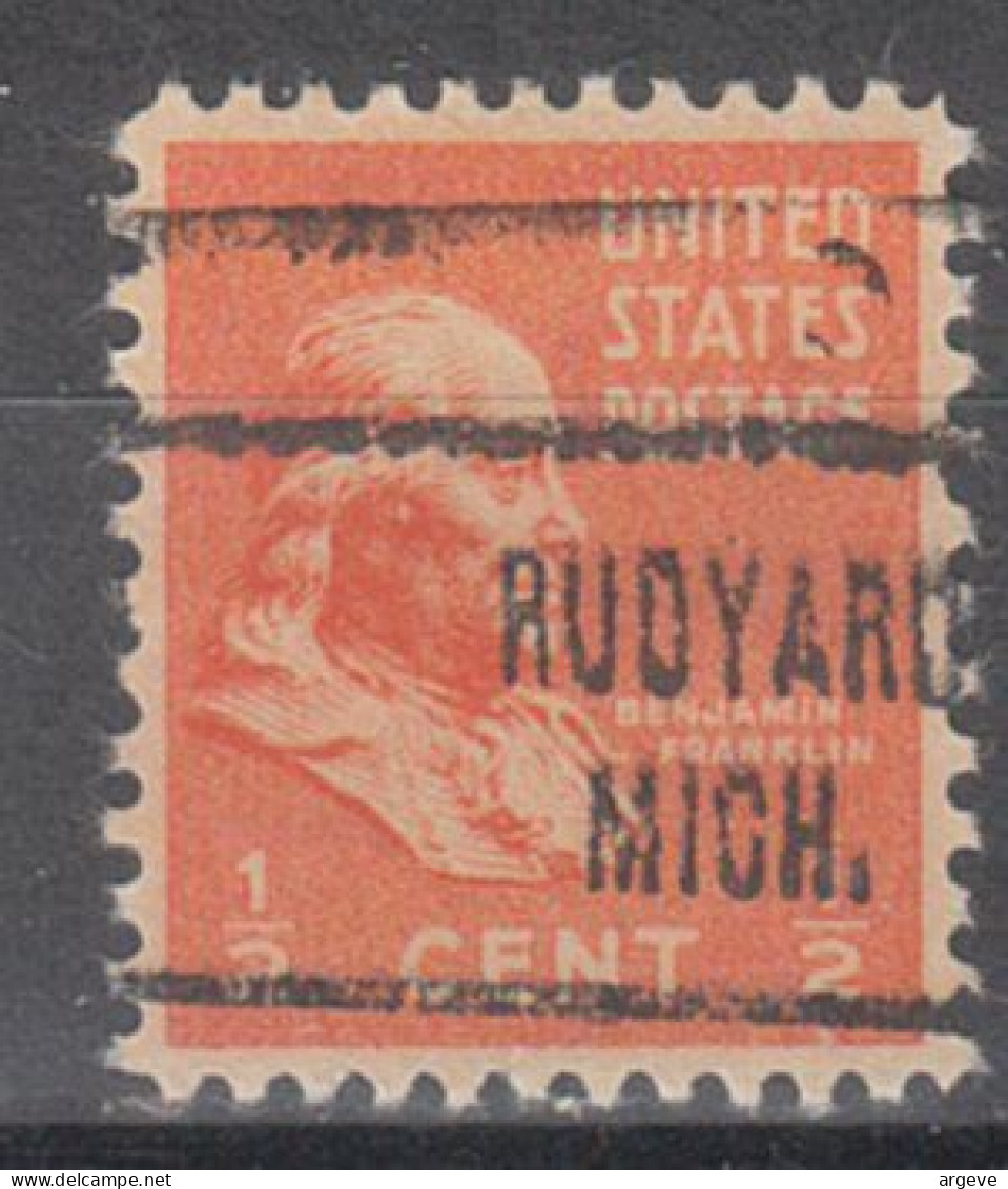 USA Precancel Vorausentwertungen Preo LocalsMichigan, Rudyard 721 - Precancels